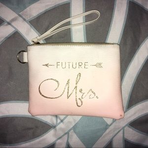 “Future Mrs.” makeup pouch wristlet